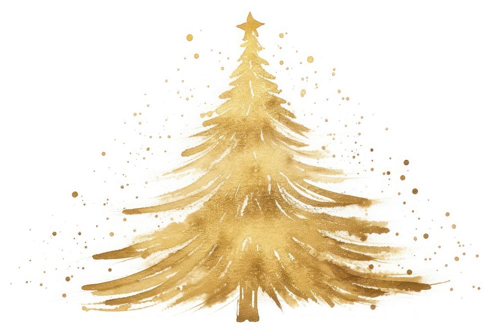 Christmas tree christmas plant gold. AI generated Image by rawpixel.
