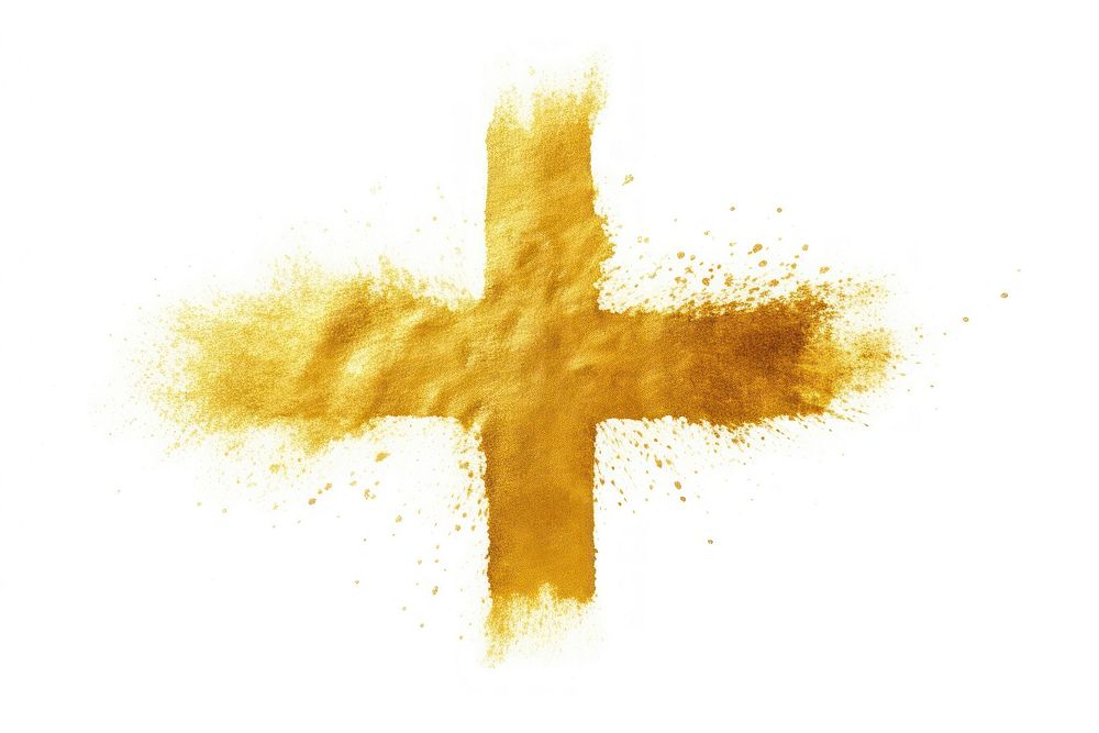 Cross shape cross symbol gold. AI generated Image by rawpixel.