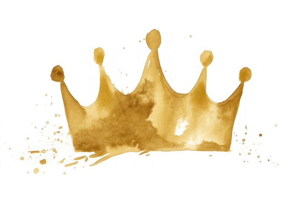 Crown crown gold white background. AI generated Image by rawpixel.