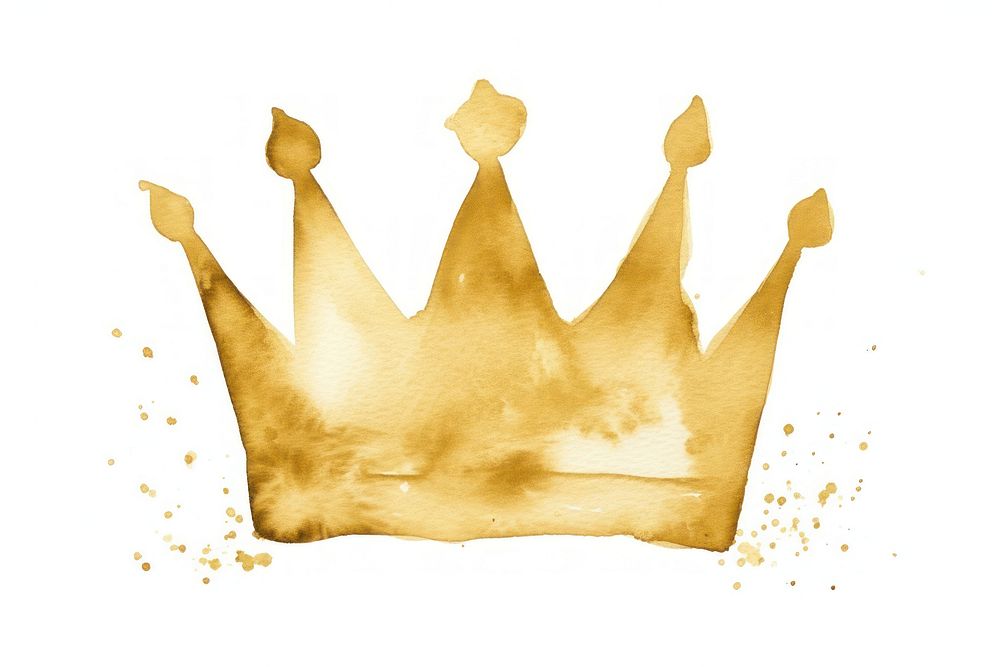Crown crown gold white background. AI generated Image by rawpixel.