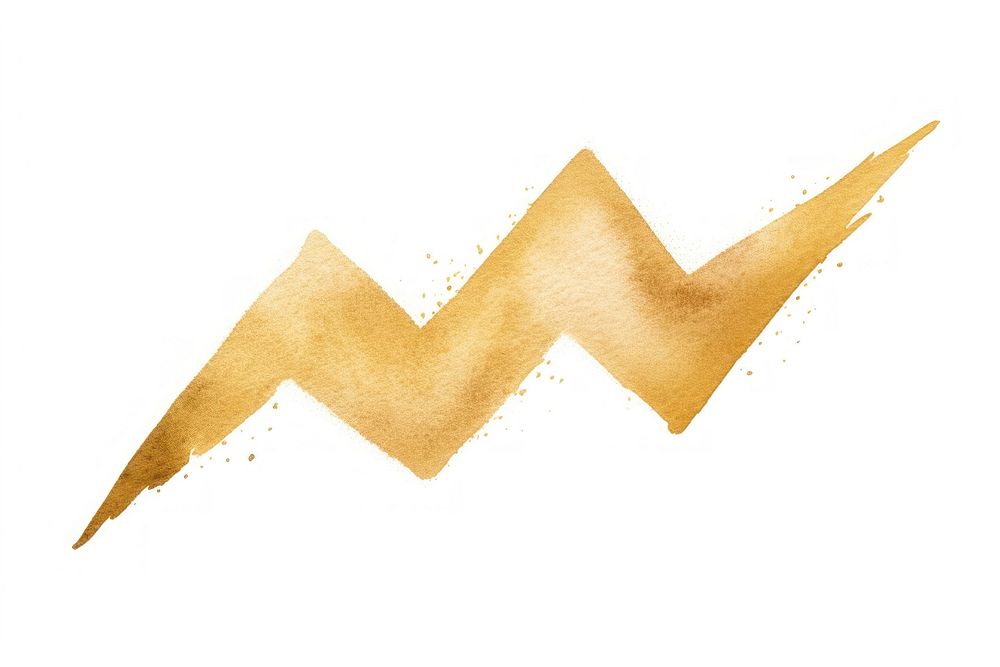 Arrow shape paper line gold. AI generated Image by rawpixel.