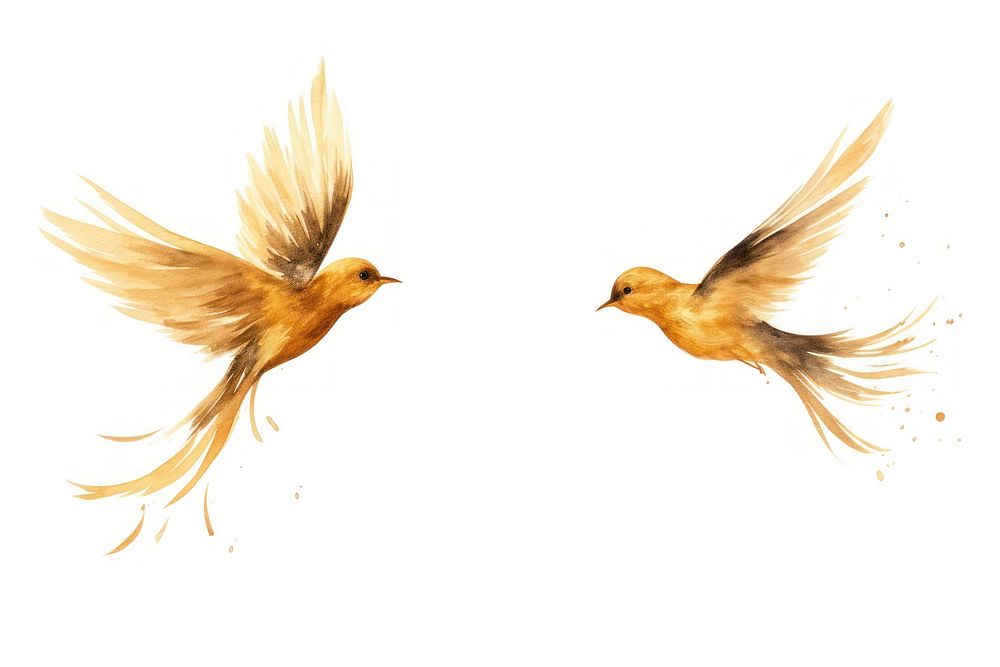 Birds animal flying white background. AI generated Image by rawpixel.