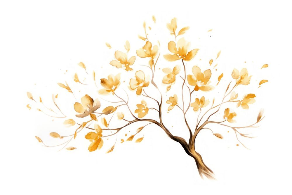 Blossom tree white background chandelier graphics. AI generated Image by rawpixel.