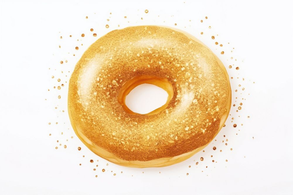 Donut bagel food gold. AI generated Image by rawpixel.