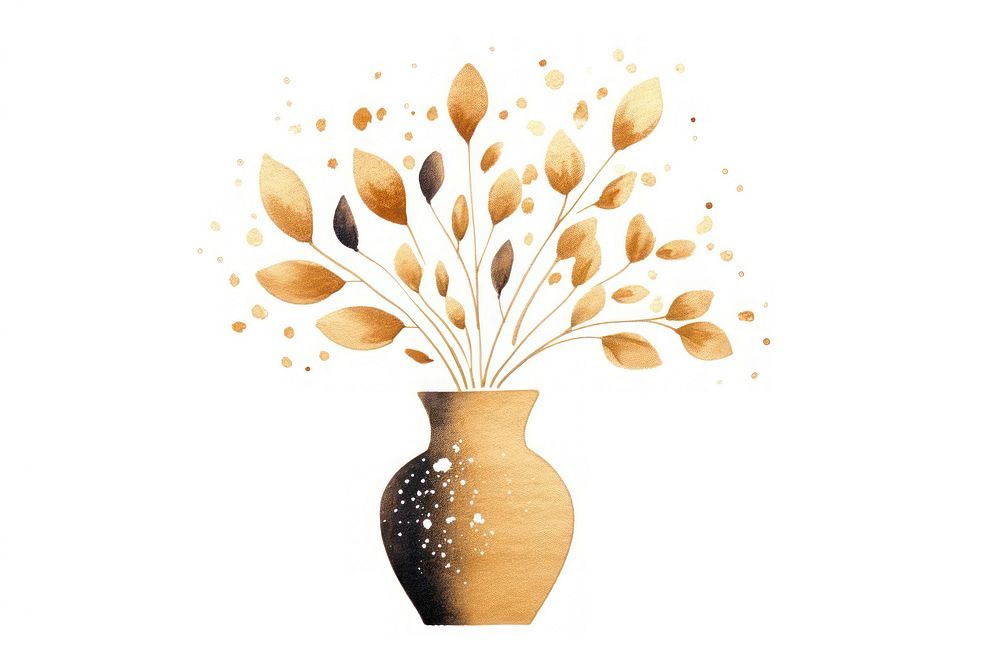 Flower vase art white background celebration. AI generated Image by rawpixel.