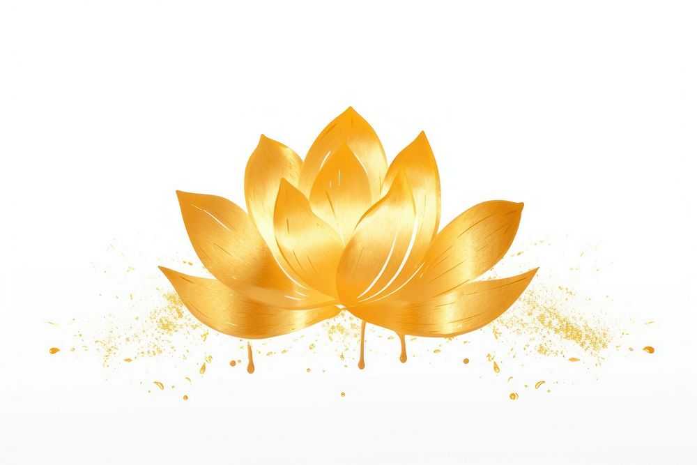 Lotus pattern petal gold. AI generated Image by rawpixel.