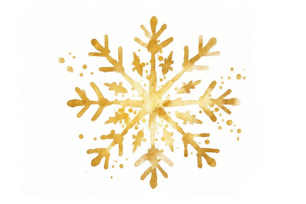 Snowflake backgrounds white gold. AI generated Image by rawpixel.
