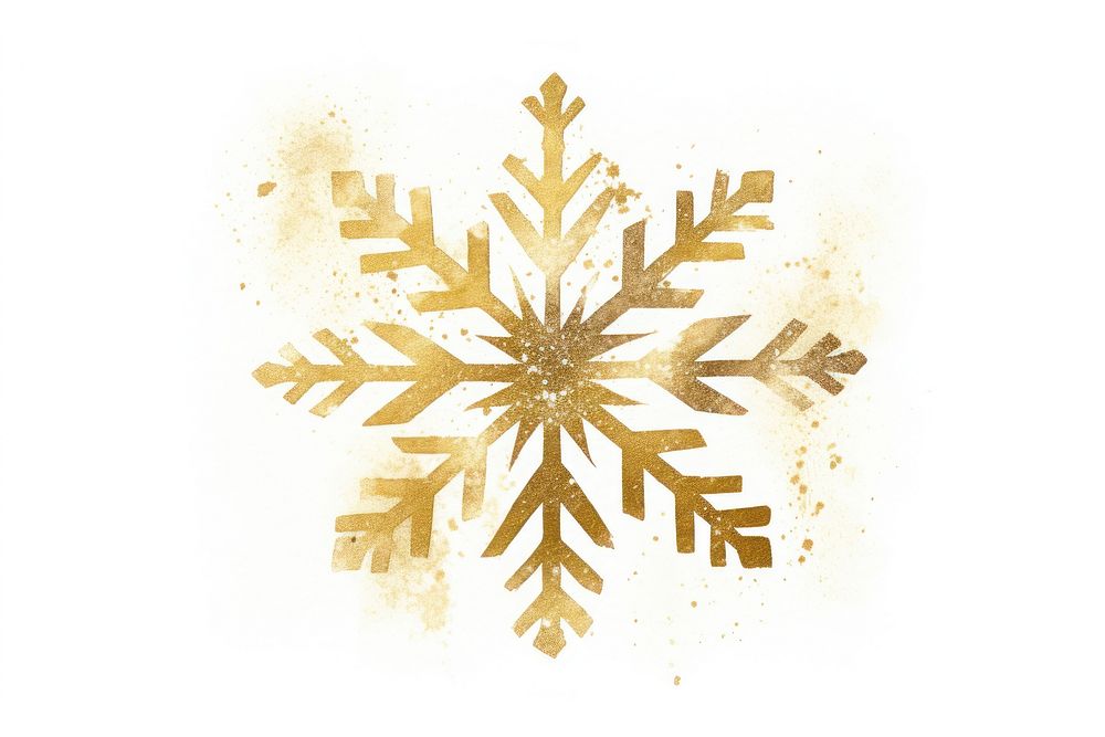 Snowflake backgrounds white gold. AI generated Image by rawpixel.