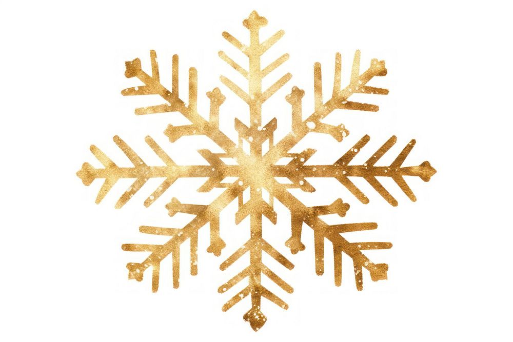 Snowflake white gold white background. AI generated Image by rawpixel.