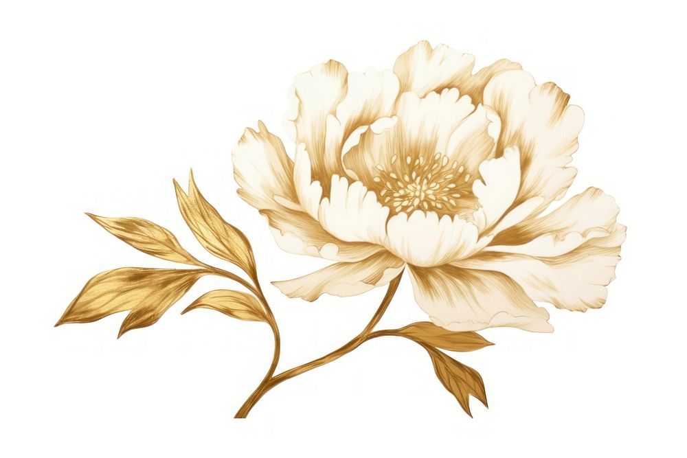 Peony pattern drawing flower. AI generated Image by rawpixel.