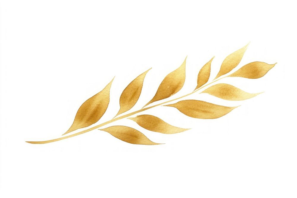 Plant pattern gold leaf. AI generated Image by rawpixel.