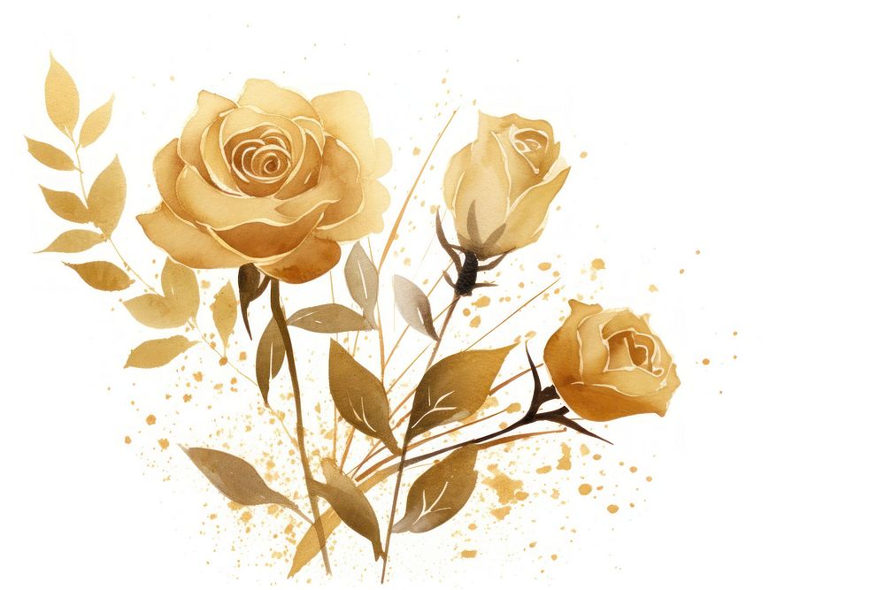 Roses bouquet pattern flower plant. AI generated Image by rawpixel.