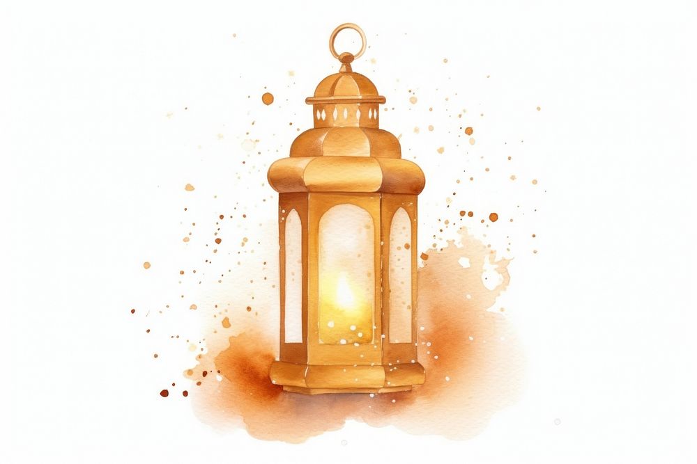 Ramadan lantern lamp illuminated lighting. AI generated Image by rawpixel.