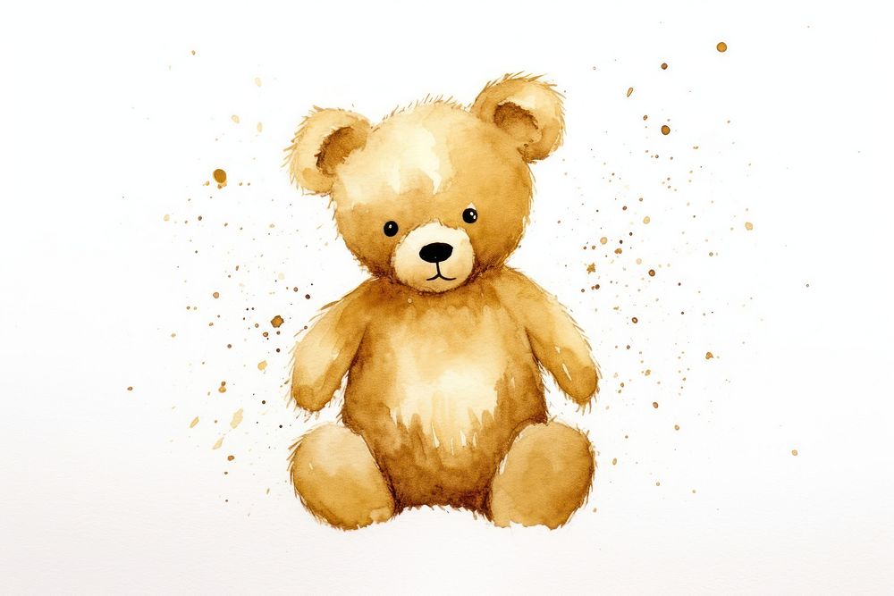 Teddy bear toy white background representation.