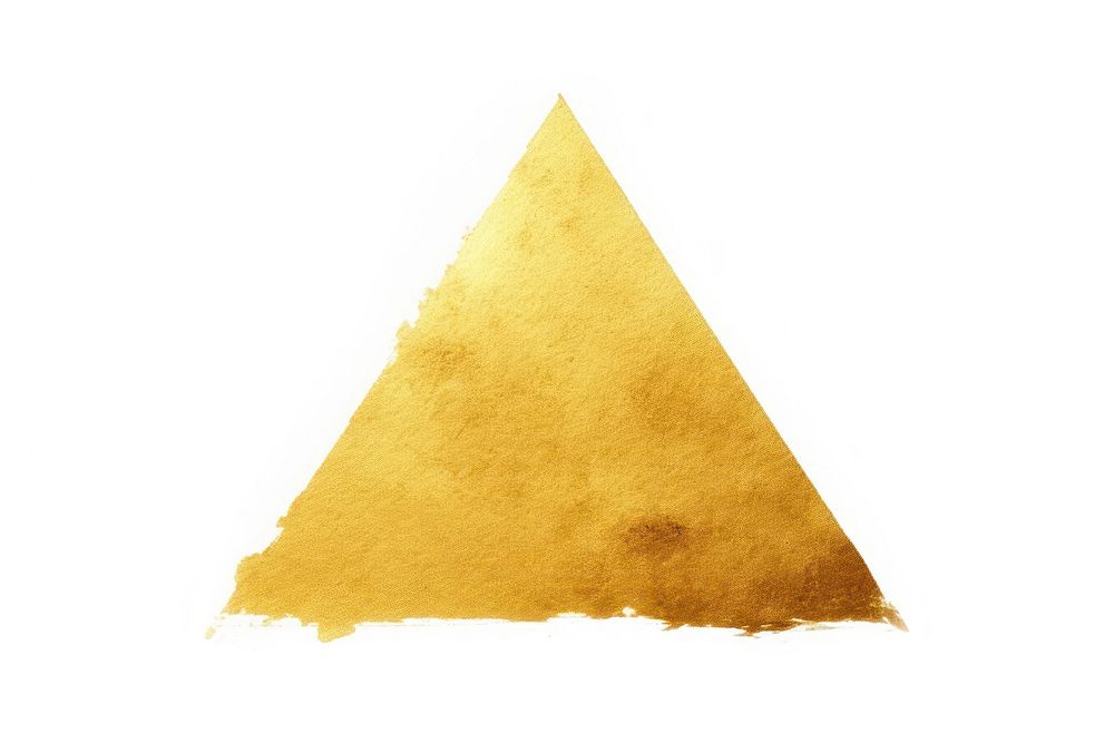 Triangle gold white background pyramid. AI generated Image by rawpixel.
