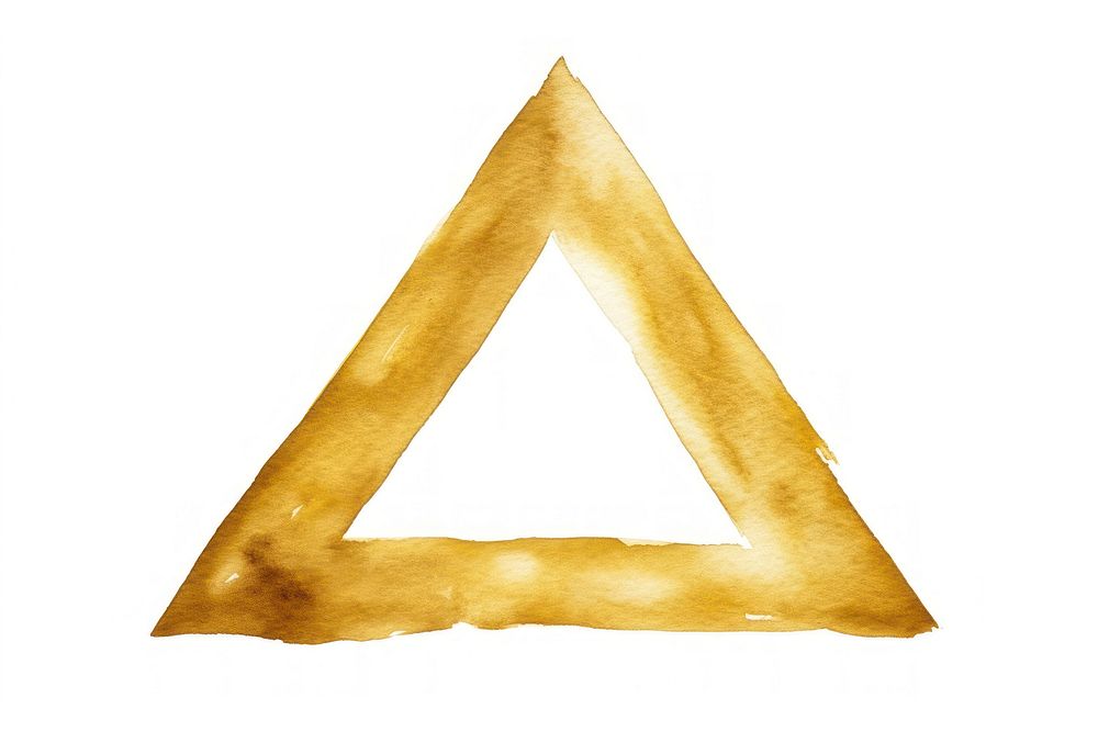 Triangle gold white background creativity. AI generated Image by rawpixel.