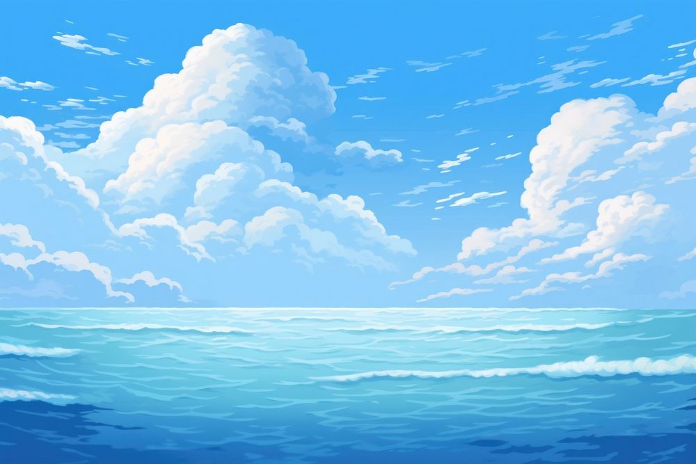 Sea backgrounds landscape outdoors. AI generated Image by rawpixel.