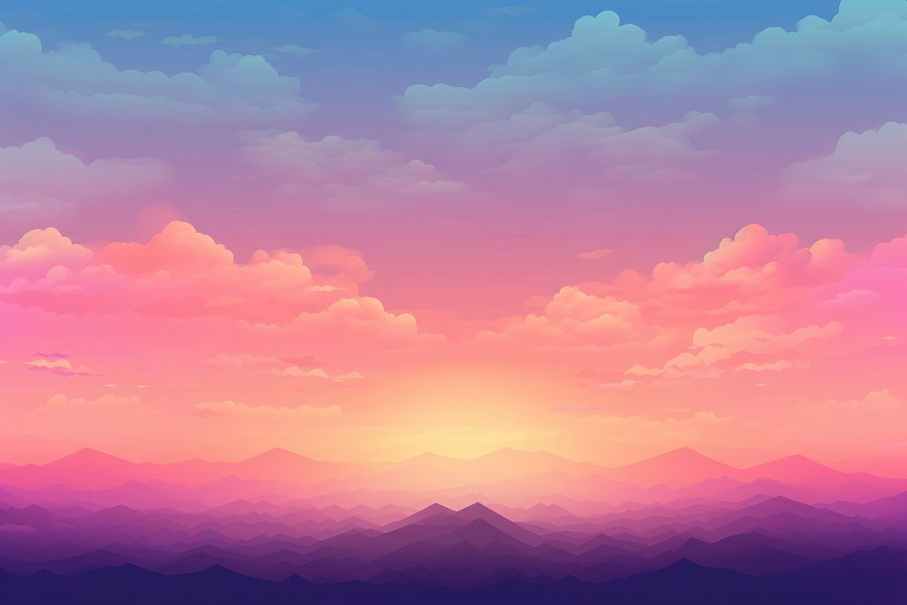 Sunset sky backgrounds landscape outdoors. AI generated Image by rawpixel.