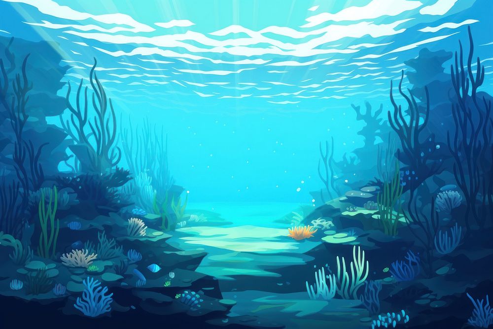 Under the sea underwater outdoors nature. AI generated Image by rawpixel.
