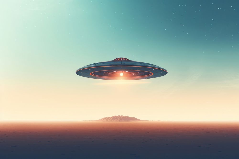Minimal isolated ufo on sky astronomy outdoors nature.