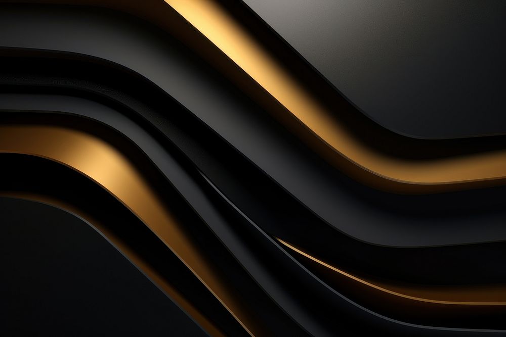 3D abstract wallpaper backgrounds black gold.