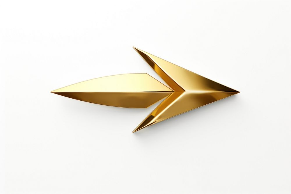 Arrow gold white background simplicity.
