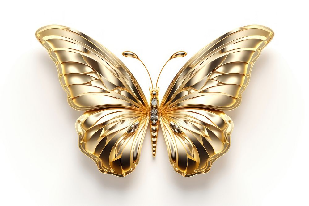 Butterfly gold animal insect.