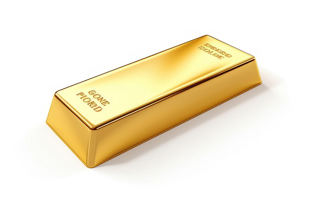 A gold bar white background rectangle currency. AI generated Image by rawpixel.