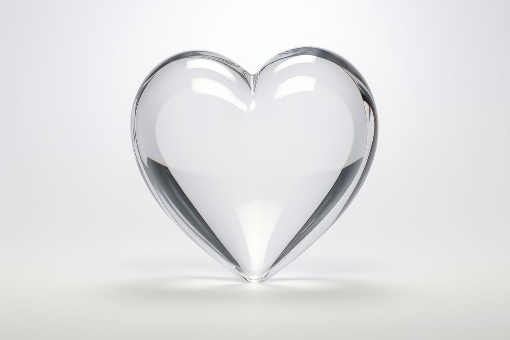 Heart jewelry glass white.
