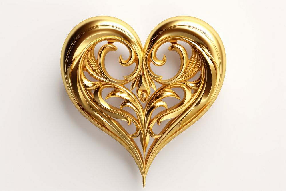 Heart shape gold jewelry locket.