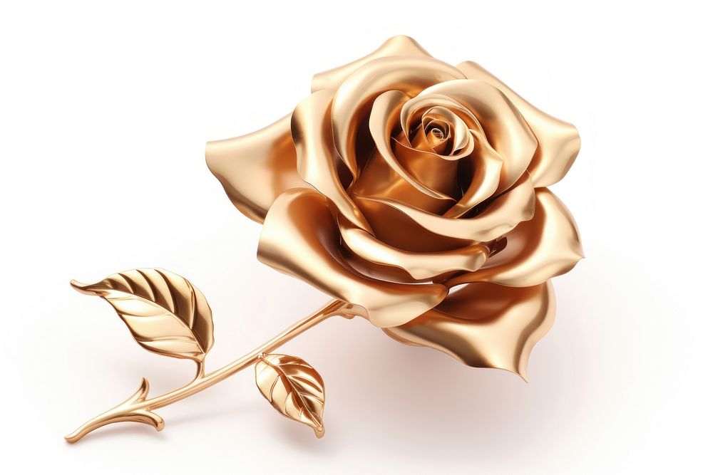 Rose flower jewelry plant gold.
