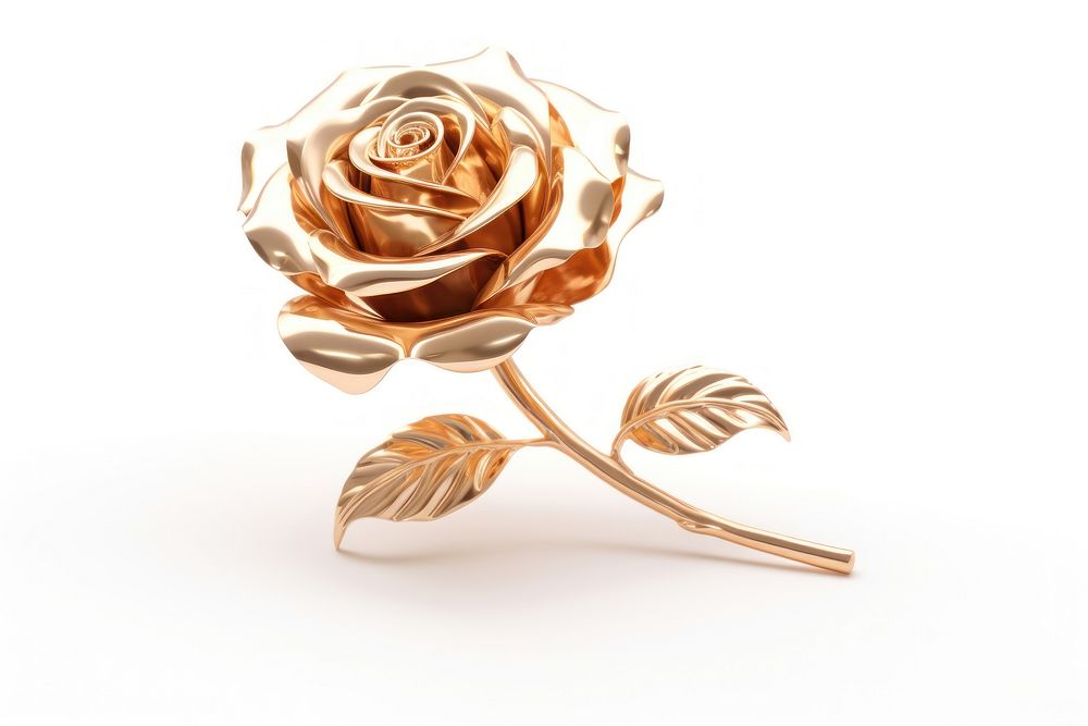 Rose jewelry flower brooch.