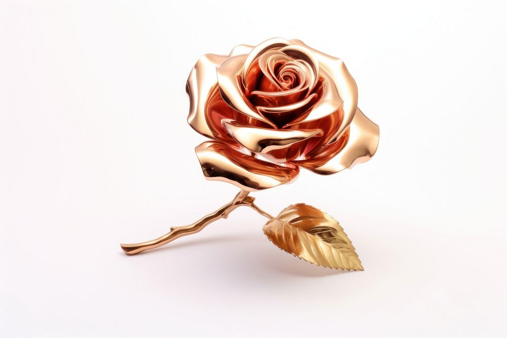 Rose jewelry flower brooch.