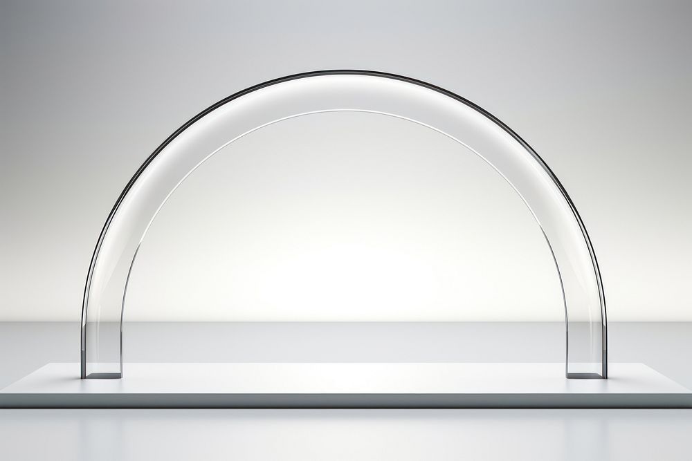 Transparent glass arch architecture simplicity lighting.