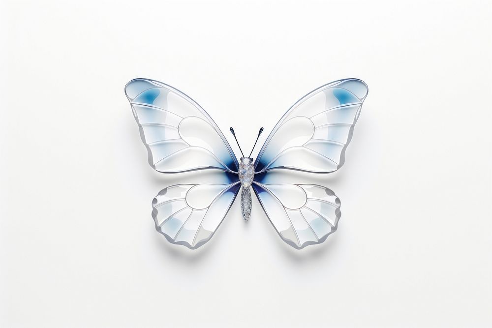 Transparent glass mini simple butterfly jewelry animal insect.