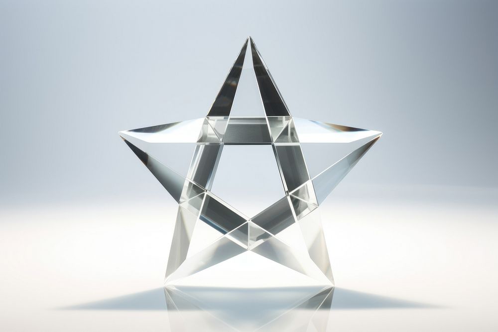 Transparent glass star of david transportation accessories accessory.