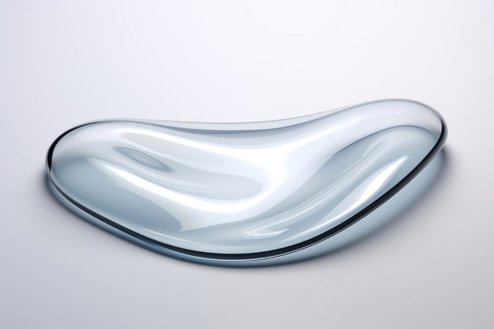 Transparent glass unique puddle shape electronics simplicity porcelain.