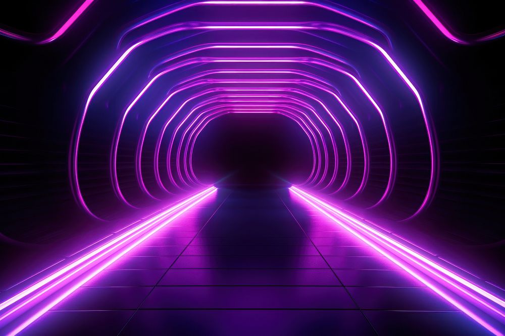 Tunnel neon background backgrounds purple light. AI generated Image by rawpixel.