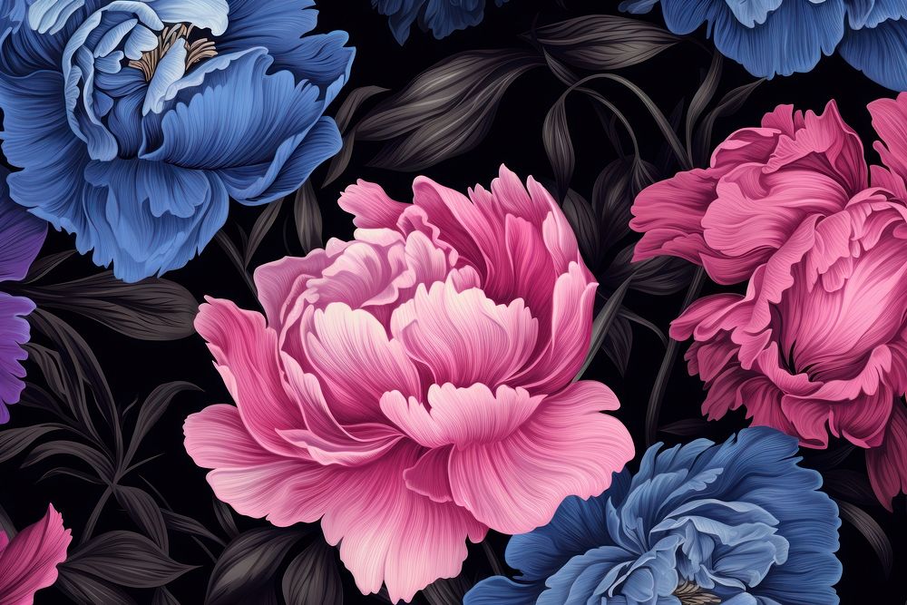  Floral pattern flower backgrounds. AI generated Image by rawpixel.