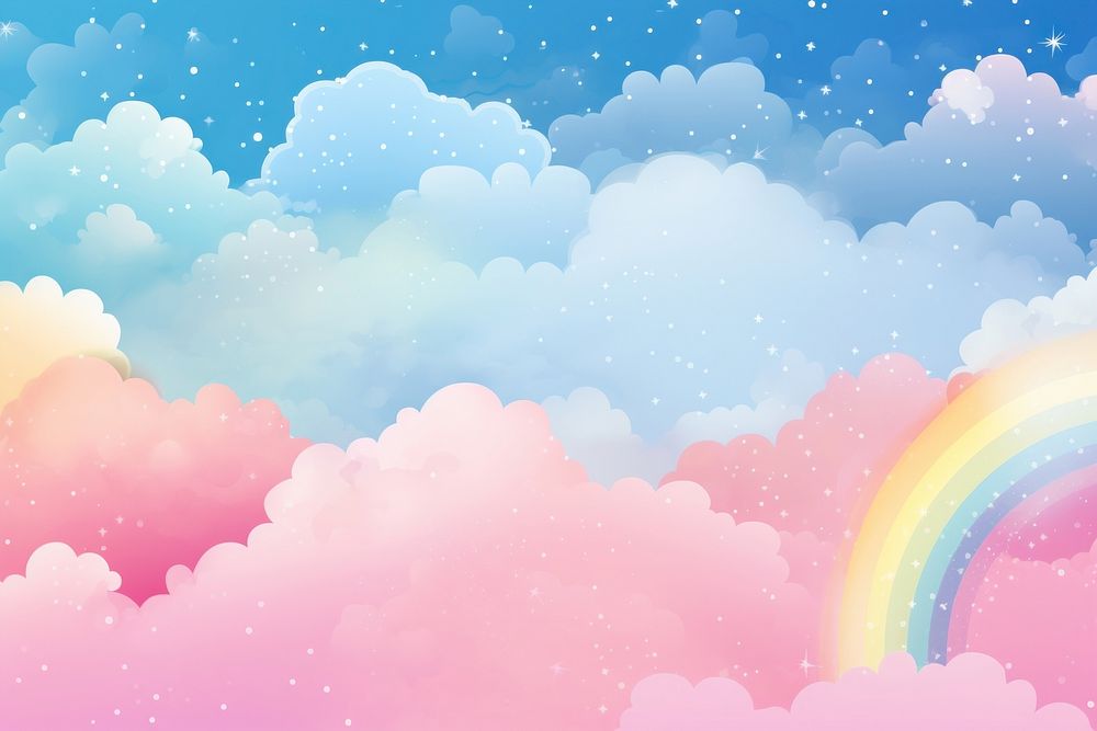 Wallpaper rainbow cloud outdoors.