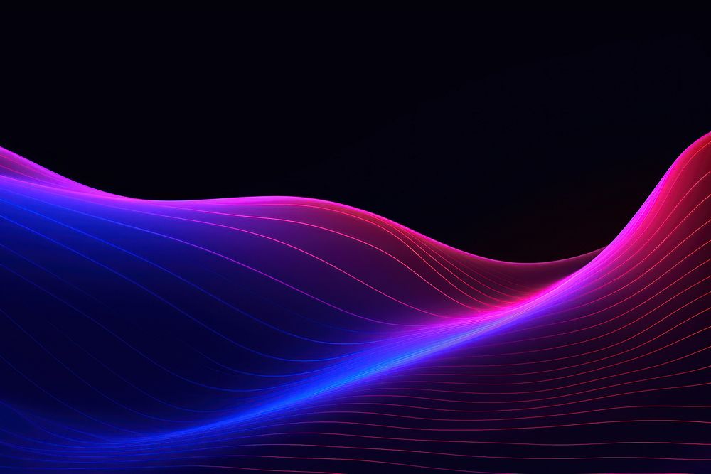 Wavy neon background backgrounds pattern purple. AI generated Image by rawpixel.
