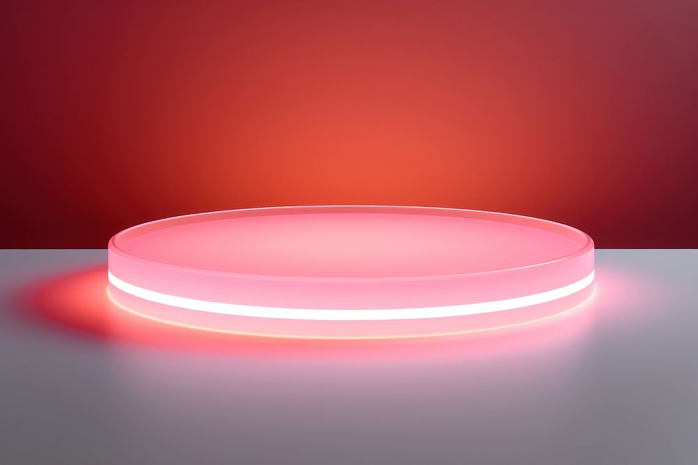 Circle of light appears pink illuminated electronics. AI generated Image by rawpixel.