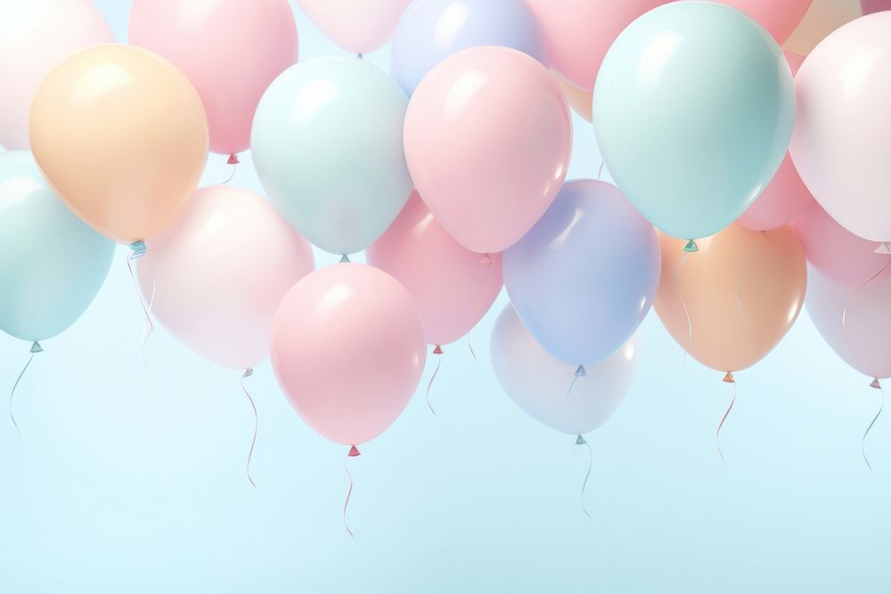 Pastel 3d balloon backgrounds celebration anniversary.