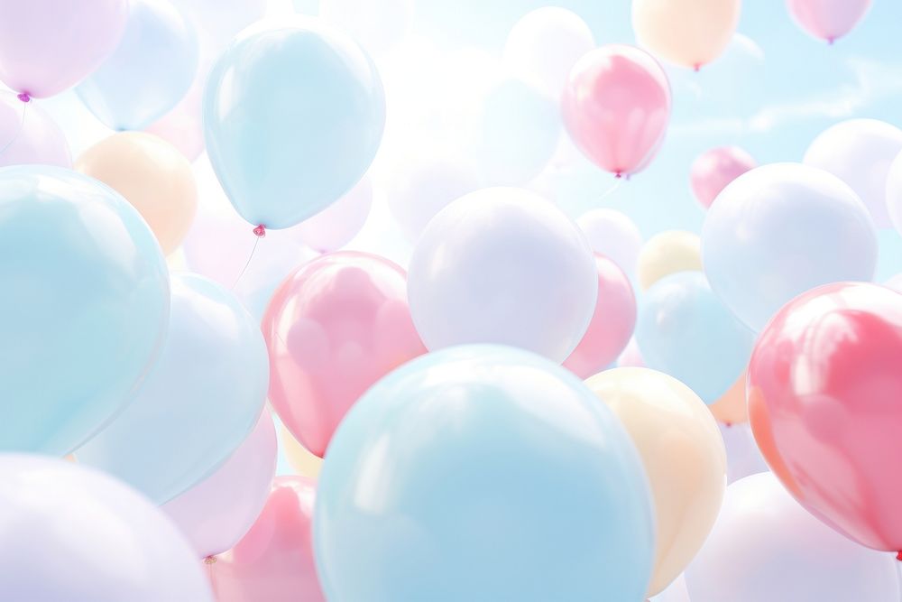 Pastel 3d balloon backgrounds celebration anniversary.