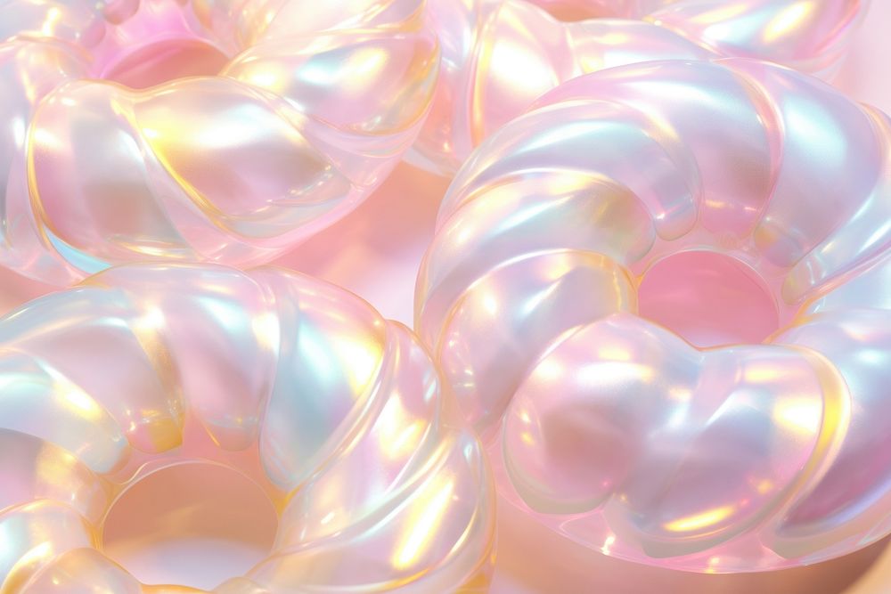 Pastel 3d donut holographic pattern backgrounds accessories.