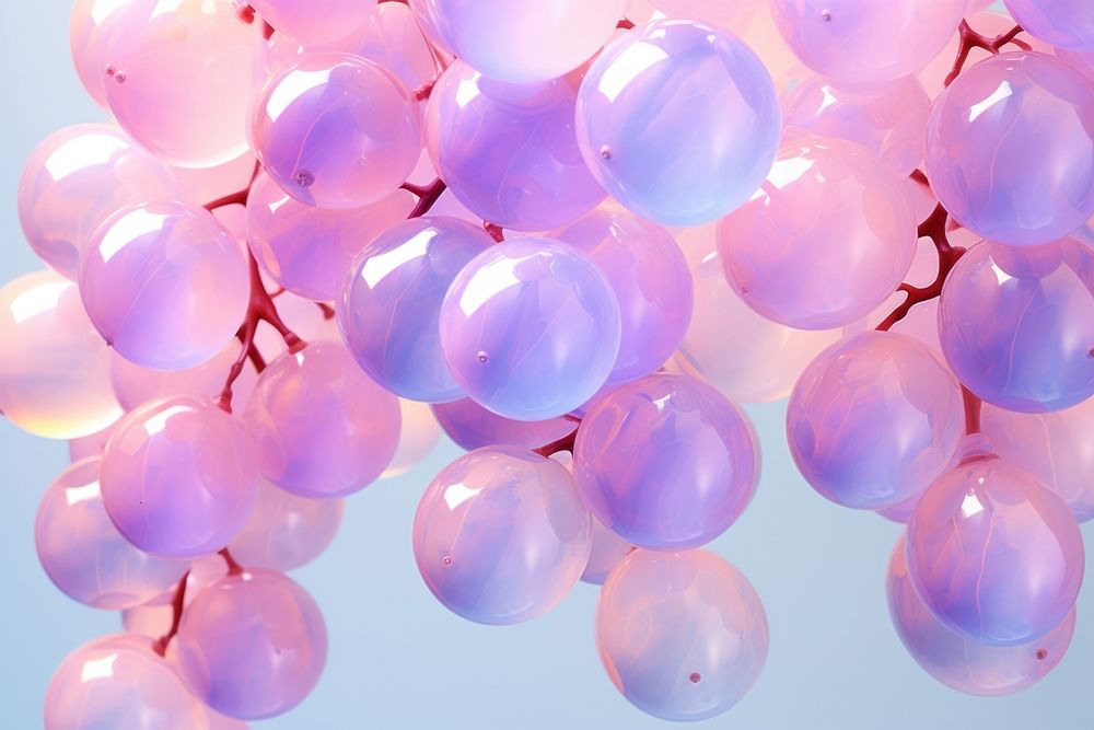 Pastel 3d grapes holographic balloon backgrounds celebration.