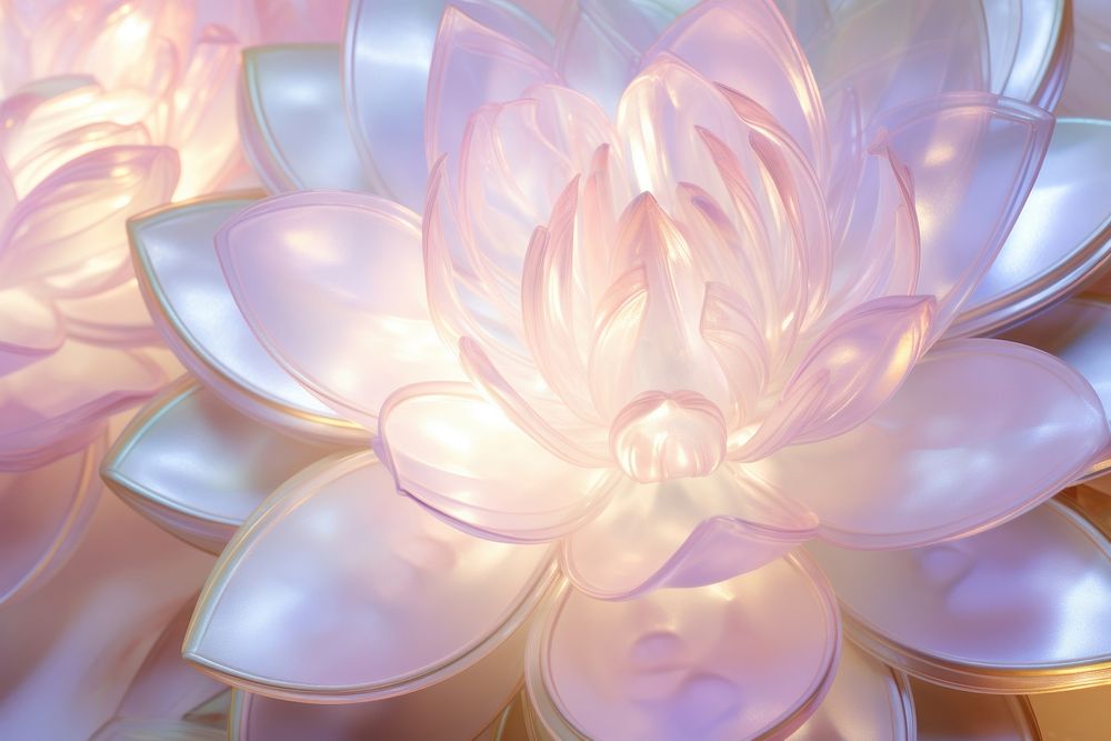 Pastel 3d lotus texture holographic pattern graphics flower.