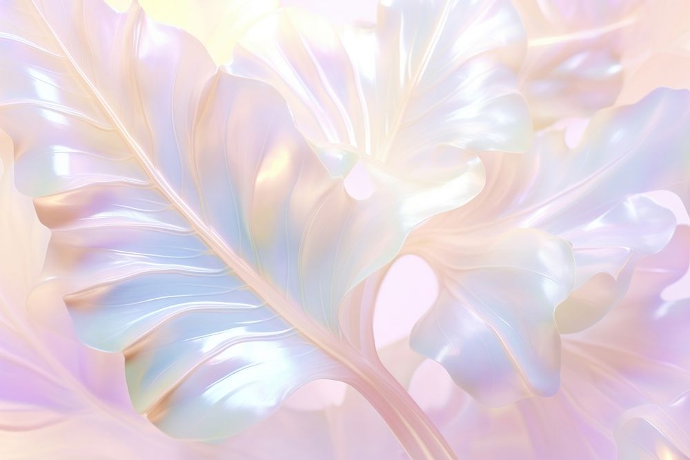 Pastel 3d plam leaf holographic pattern graphics petal.