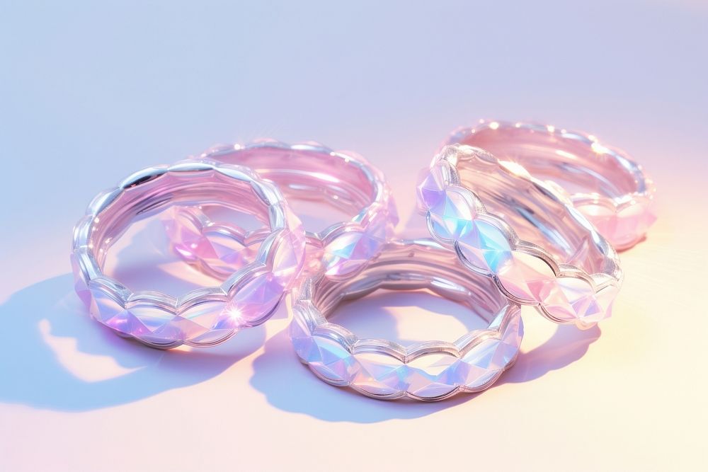 Pastel 3d ring holographic jewelry celebration accessories.