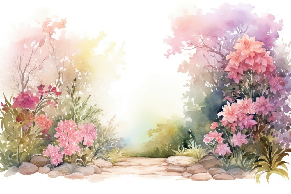 Garden nature outdoors painting.
